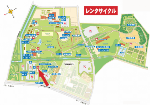 レンタサイクルの場所の地図 PIG 637kb